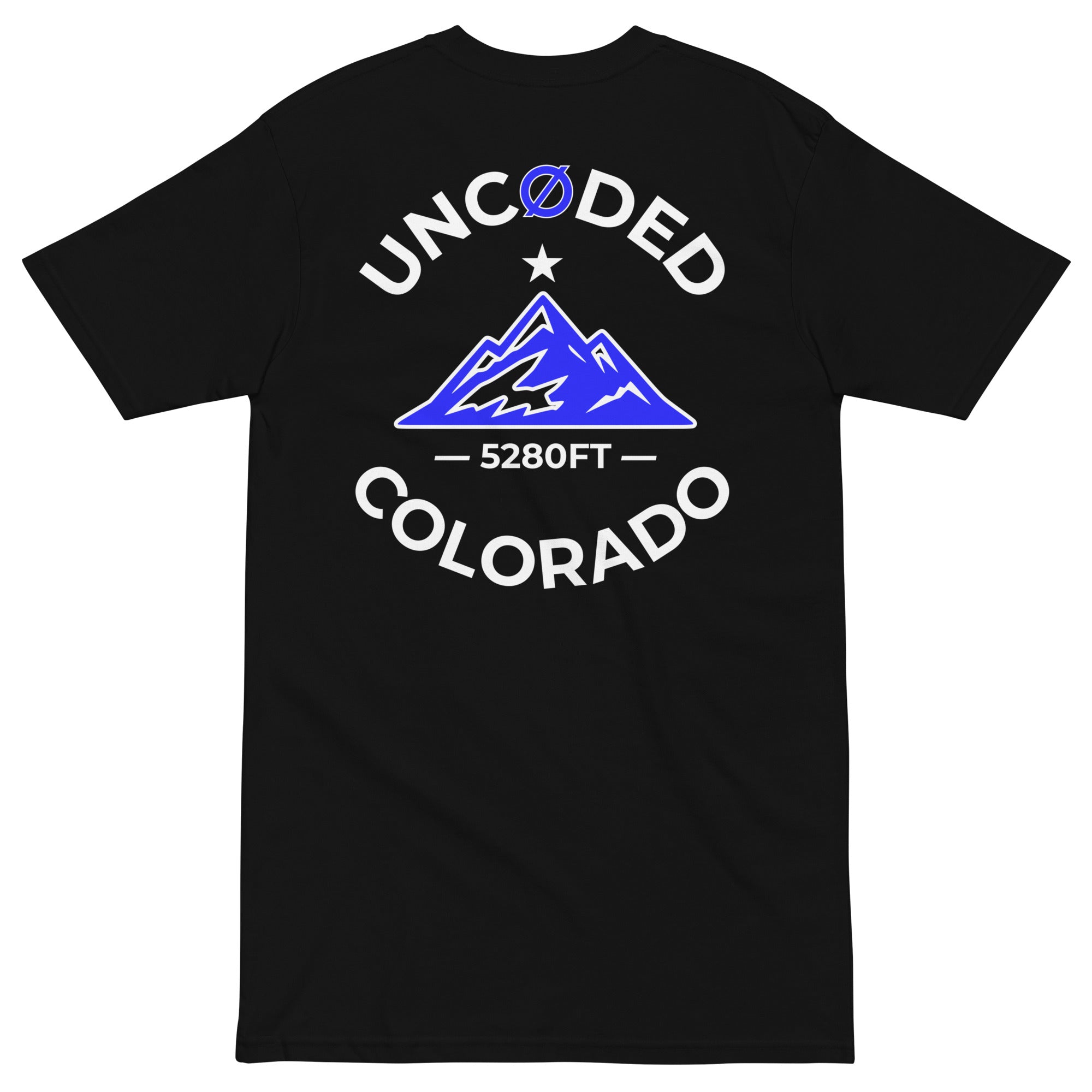 UNCØDED 5280 Roots Tee black Colorado graphic tee back design