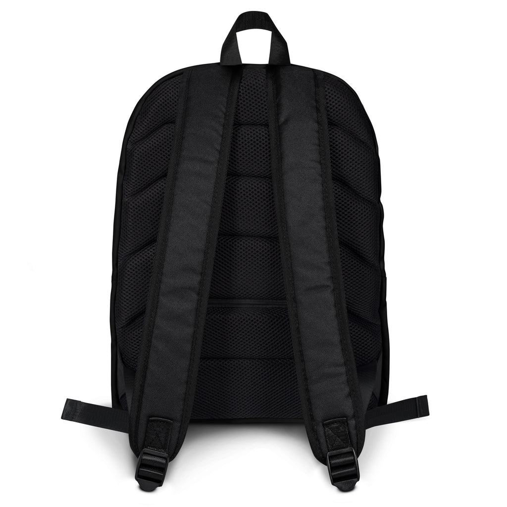 UNCØDED Backpack black streetwear laptop bag back view #group:blue