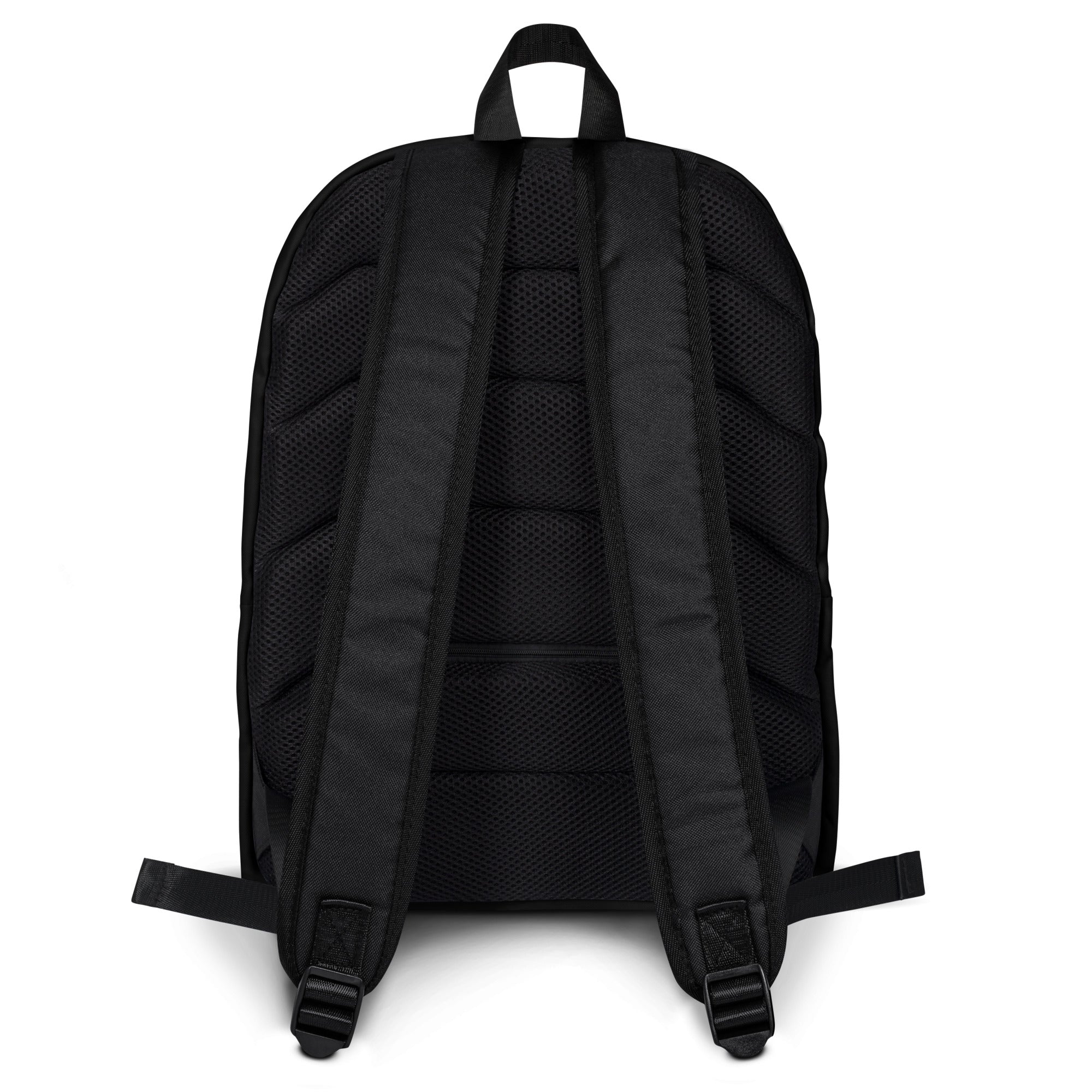 UNCØDED Backpack black streetwear laptop bag back view #group:red