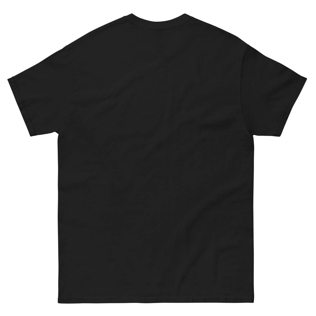 UNCØDED Essentials Tee black minimalist streetwear t-shirt back view #group:black-red