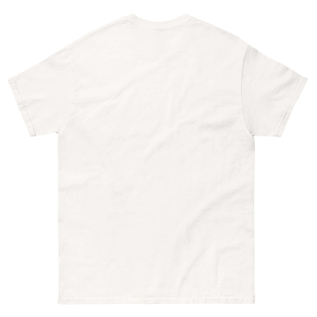 UNCØDED Essentials Tee white minimalist streetwear t-shirt back view #group:white-blue