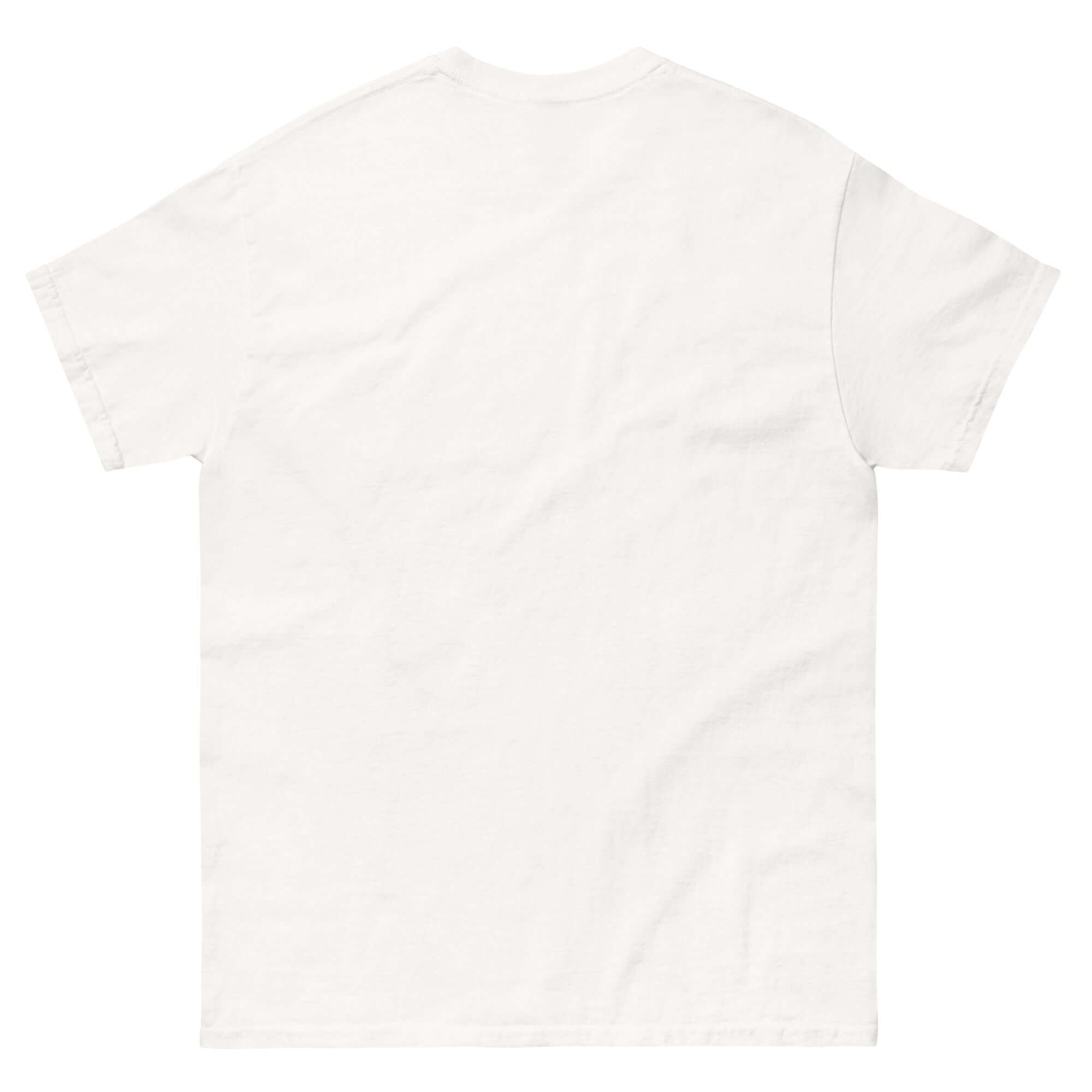 UNCØDED Essentials Tee white minimalist streetwear t-shirt back view #group:white-blue