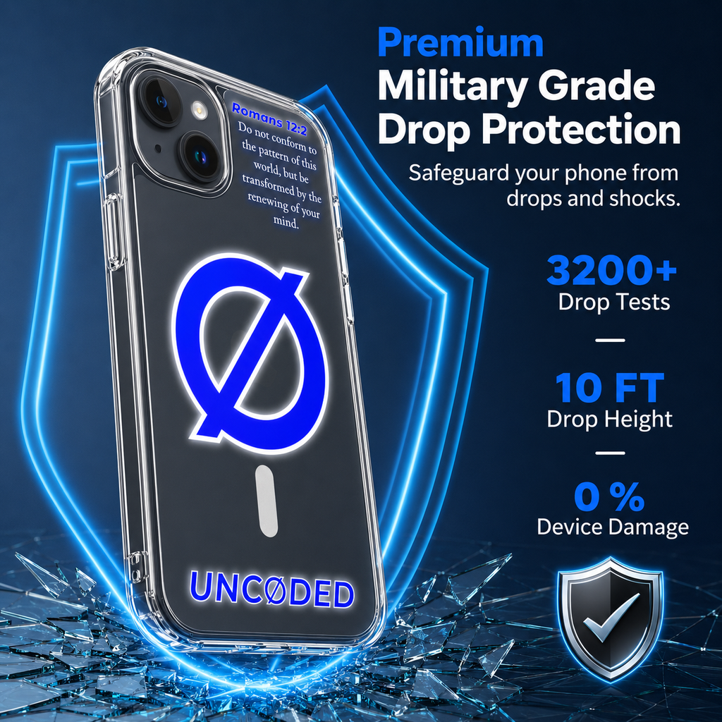 UNCØDED iPhone case premium military grade drop protection feature graphic #global
