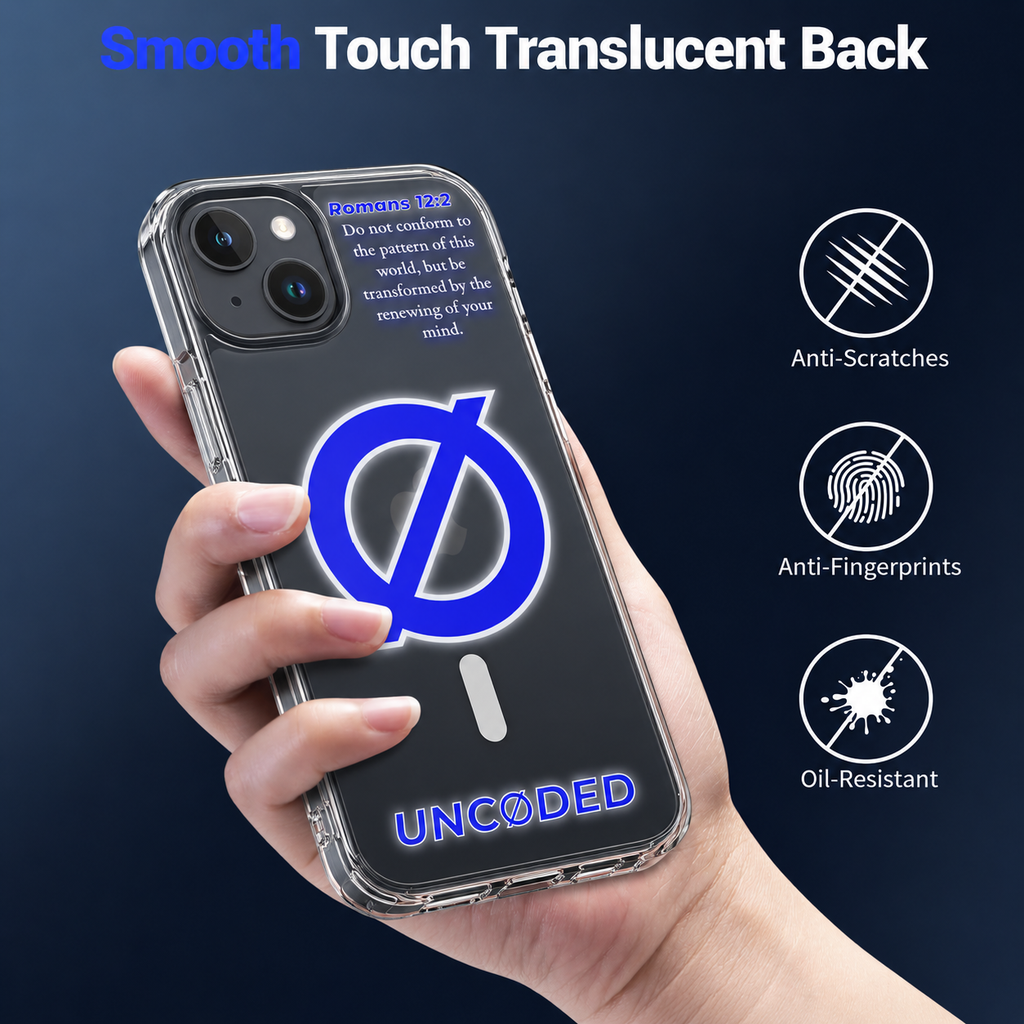 UNCØDED iPhone case smooth touch translucent back feature graphic #global