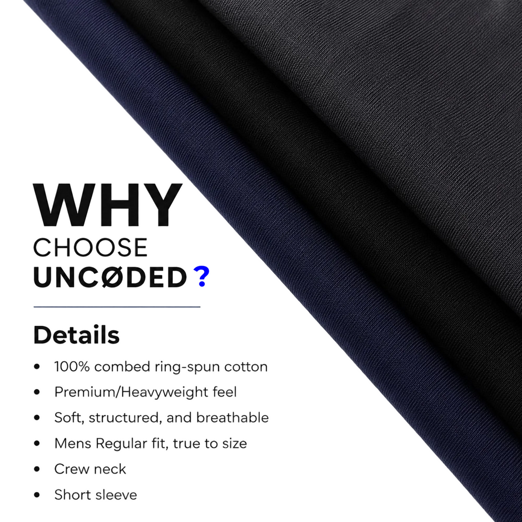 UNCØDED premium heavyweight cotton details