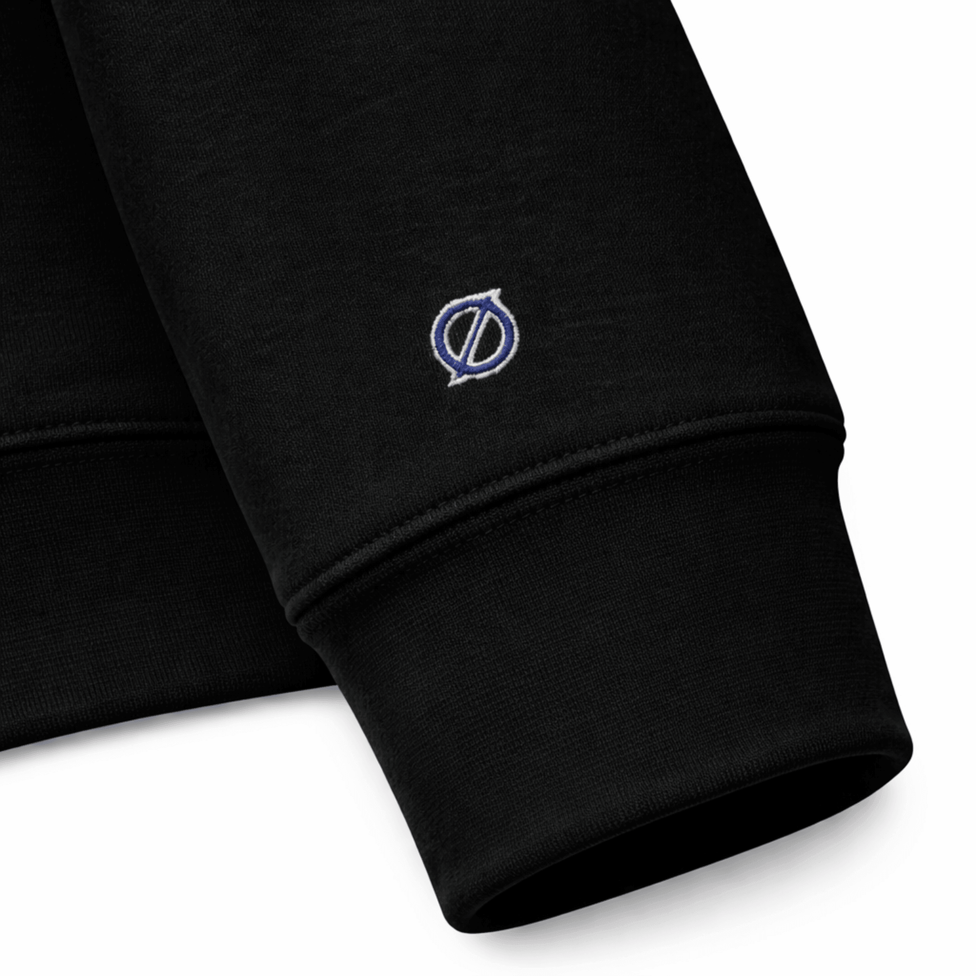 UNCØDED Signature black embroidered Ø wrist detail #group:black